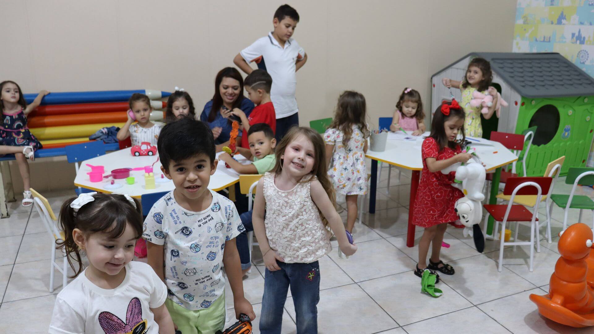 Ambiente preparado para as crianças
